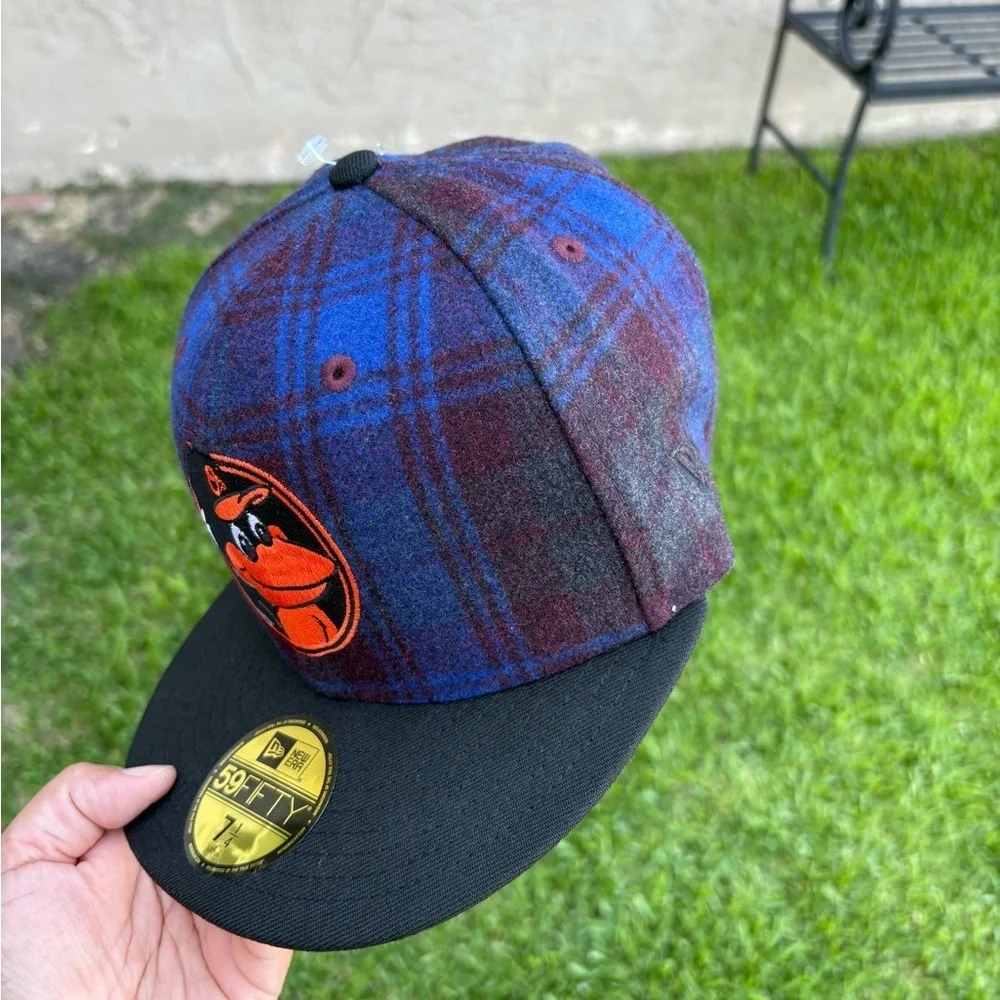 Baltimore Orioles 20 Year Anniversary Patch New Era Fitted Wool Hat Size 7 1/4